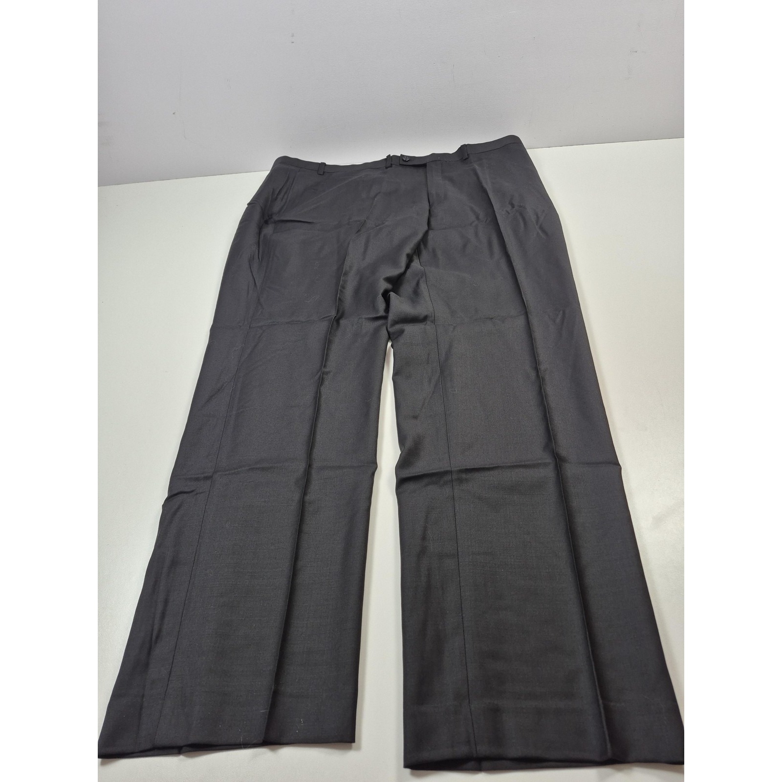 Vtg Lauren Ralph Lauren Dress Pants Mens 40x32 Black Wool Flat Front Office